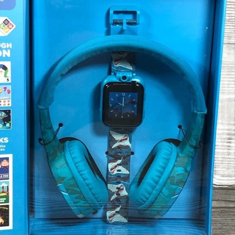 iTech Junior Boys Headphones & Smartwatch Set - Blue Shark.   Z13 - Picture 6 of 12